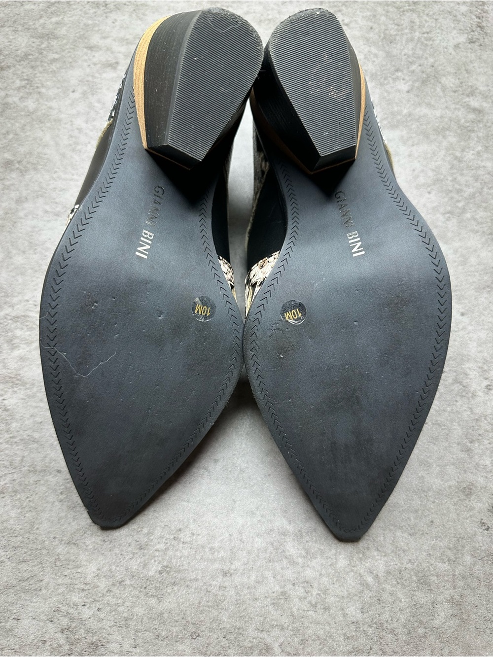 Gianni Bini Snakeskin Print Pointed Toe Block Heel Mule Size 10M NWT - Picture 7 of 8